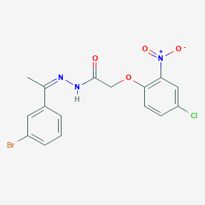 molecular formula C16H13BrClN3O4 B3916815 N-[(Z)-1-(3-bromophenyl)ethylideneamino]-2-(4-chloro-2-nitrophenoxy)acetamide 