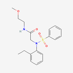 molecular formula C19H24N2O4S B3917067 N~2~-(2-ethylphenyl)-N~1~-(2-methoxyethyl)-N~2~-(phenylsulfonyl)glycinamide 