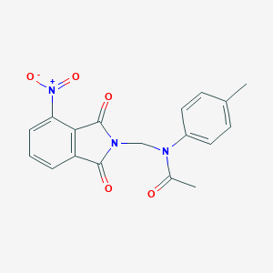 molecular formula C18H15N3O5 B391714 N-(4-METHYLPHENYL)-N-[(4-NITRO-1,3-DIOXO-2,3-DIHYDRO-1H-ISOINDOL-2-YL)METHYL]ACETAMIDE 