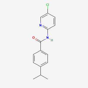 molecular formula C15H15ClN2O B3917306 N-(5-chloropyridin-2-yl)-4-propan-2-ylbenzamide 