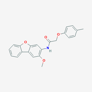 molecular formula C22H19NO4 B391751 N-(2-methoxydibenzo[b,d]furan-3-yl)-2-(4-methylphenoxy)acetamide 