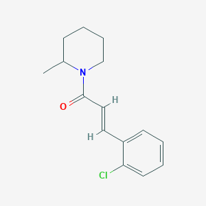 molecular formula C15H18ClNO B3917588 (2E)-3-(2-chlorophenyl)-1-(2-methylpiperidin-1-yl)prop-2-en-1-one 