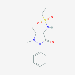 molecular formula C13H17N3O3S B391759 N-(1,5-dimethyl-3-oxo-2-phenyl-2,3-dihydro-1H-pyrazol-4-yl)ethanesulfonamide 
