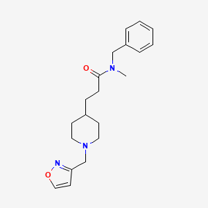 molecular formula C20H27N3O2 B3917761 N-benzyl-N-methyl-3-[1-(1,2-oxazol-3-ylmethyl)piperidin-4-yl]propanamide 