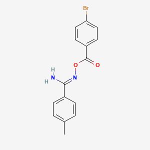 molecular formula C15H13BrN2O2 B3917827 [(Z)-[amino-(4-methylphenyl)methylidene]amino] 4-bromobenzoate 