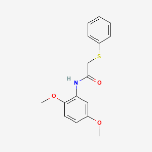 molecular formula C16H17NO3S B3918441 Acetamide, N-(2,5-dimethoxyphenyl)-2-phenylthio- 