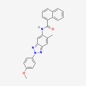 molecular formula C25H20N4O2 B3918624 N-[2-(4-Methoxyphenyl)-6-methyl-2H-1,2,3-benzotriazol-5-YL]naphthalene-1-carboxamide 