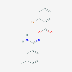 molecular formula C15H13BrN2O2 B3918790 N'-{[(2-bromophenyl)carbonyl]oxy}-3-methylbenzenecarboximidamide CAS No. 6194-44-1