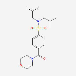 molecular formula C19H30N2O4S B3918929 N,N-bis(2-methylpropyl)-4-(morpholine-4-carbonyl)benzenesulfonamide 