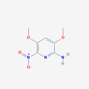 molecular formula C7H9N3O4 B039190 3,5-Dimethoxy-6-nitropyridin-2-amine CAS No. 111451-29-7
