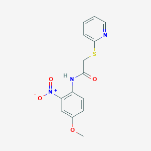 molecular formula C14H13N3O4S B391908 N-(4-methoxy-2-nitrophenyl)-2-pyridin-2-ylsulfanylacetamide CAS No. 294873-36-2