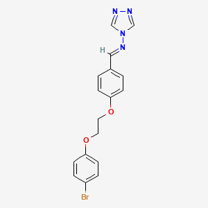 molecular formula C17H15BrN4O2 B3919107 N-[(E)-{4-[2-(4-bromophenoxy)ethoxy]phenyl}methylidene]-4H-1,2,4-triazol-4-amine 