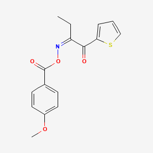 molecular formula C16H15NO4S B3919288 (Z)-[1-Oxo-1-(thiophen-2-YL)butan-2-ylidene]amino 4-methoxybenzoate 