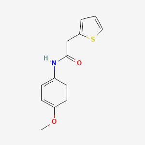 molecular formula C13H13NO2S B3919321 Acetamide, N-(4-methoxyphenyl)-2-(2-thienyl)- 