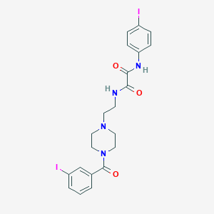 molecular formula C21H22I2N4O3 B391937 N-{2-[4-(3-IODOBENZOYL)PIPERAZINO]ETHYL}-N-(4-IODOPHENYL)ETHANEDIAMIDE 