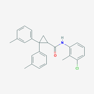 molecular formula C25H24ClNO B391938 N-(3-chloro-2-methylphenyl)-2,2-bis(3-methylphenyl)cyclopropane-1-carboxamide 