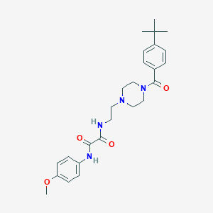 molecular formula C26H34N4O4 B391940 N-(2-{4-[4-(TERT-BUTYL)BENZOYL]PIPERAZINO}ETHYL)-N-(4-METHOXYPHENYL)ETHANEDIAMIDE 