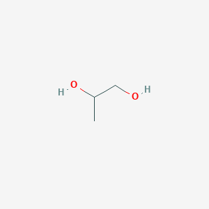 molecular formula C3H8O2<br>C3H8O2<br>CH3CHOHCH2OH B039195 Propylene glycol CAS No. 123120-98-9