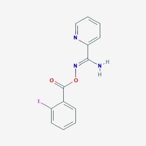 molecular formula C13H10IN3O2 B3920164 N'-{[(2-iodophenyl)carbonyl]oxy}pyridine-2-carboximidamide 