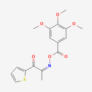 molecular formula C17H17NO6S B3920187 (Z)-[1-Oxo-1-(thiophen-2-YL)propan-2-ylidene]amino 3,4,5-trimethoxybenzoate 