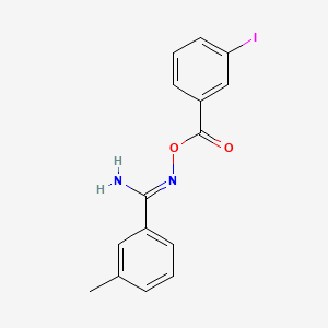 molecular formula C15H13IN2O2 B3920559 N'-[(3-iodobenzoyl)oxy]-3-methylbenzenecarboximidamide 