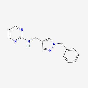 molecular formula C15H15N5 B3920564 N-[(1-benzylpyrazol-4-yl)methyl]pyrimidin-2-amine 