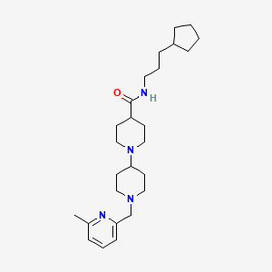 molecular formula C26H42N4O B3920588 N-(3-cyclopentylpropyl)-1-[1-[(6-methylpyridin-2-yl)methyl]piperidin-4-yl]piperidine-4-carboxamide 