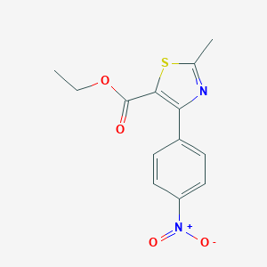 molecular formula C13H12N2O4S B039206 Ethyl 2-methyl-4-(4-nitrophenyl)-1,3-thiazole-5-carboxylate CAS No. 112978-89-9