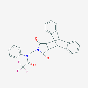 molecular formula C27H19F3N2O3 B392061 N-[(16,18-dioxo-17-azapentacyclo[6.6.5.0~2,7~.0~9,14~.0~15,19~]nonadeca-2,4,6,9,11,13-hexaen-17-yl)methyl]-2,2,2-trifluoro-N-phenylacetamide CAS No. 313259-40-4