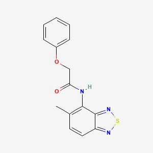 molecular formula C15H13N3O2S B3920621 N-(5-methyl-2,1,3-benzothiadiazol-4-yl)-2-phenoxyacetamide 