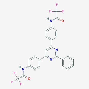 molecular formula C26H16F6N4O2 B392063 N,N'-[(2-PHENYL-4,6-PYRIMIDINEDIYL)DI-4,1-PHENYLENE]BIS(2,2,2-TRIFLUOROACETAMIDE) 