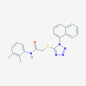 molecular formula C21H19N5OS B392075 N-(2,3-dimethylphenyl)-2-{[1-(1-naphthyl)-1H-tetraazol-5-yl]sulfanyl}acetamide 