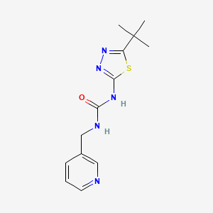 molecular formula C13H17N5OS B3920782 N-(5-tert-butyl-1,3,4-thiadiazol-2-yl)-N'-(3-pyridinylmethyl)urea trifluoroacetate 