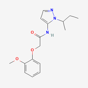 molecular formula C16H21N3O3 B3920803 N-(1-sec-butyl-1H-pyrazol-5-yl)-2-(2-methoxyphenoxy)acetamide 