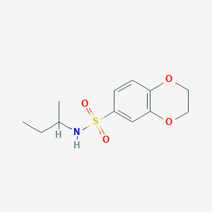 molecular formula C12H17NO4S B3920819 N-(sec-butyl)-2,3-dihydro-1,4-benzodioxine-6-sulfonamide 