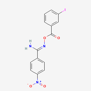 molecular formula C14H10IN3O4 B3920855 N'-[(3-iodobenzoyl)oxy]-4-nitrobenzenecarboximidamide 