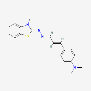 molecular formula C19H20N4S B3920889 N,N-dimethyl-4-{(1E,3E)-3-[(2Z)-(3-methyl-1,3-benzothiazol-2(3H)-ylidene)hydrazinylidene]prop-1-en-1-yl}aniline 