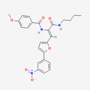 molecular formula C25H25N3O6 B3920897 N-{(Z)-1-[(butylamino)carbonyl]-2-[5-(3-nitrophenyl)-2-furyl]ethenyl}-4-methoxybenzamide 