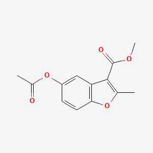 molecular formula C13H12O5 B3920966 methyl 5-(acetyloxy)-2-methyl-1-benzofuran-3-carboxylate 