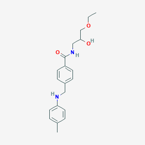 molecular formula C20H26N2O3 B3920998 N-(3-ethoxy-2-hydroxypropyl)-4-{[(4-methylphenyl)amino]methyl}benzamide 