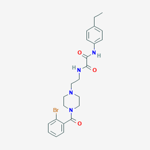 molecular formula C23H27BrN4O3 B392114 N-{2-[4-(2-BROMOBENZOYL)PIPERAZIN-1-YL]ETHYL}-N'-(4-ETHYLPHENYL)ETHANEDIAMIDE 
