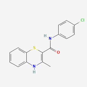 molecular formula C16H13ClN2OS B3921150 N-(4-chlorophenyl)-3-methyl-4H-1,4-benzothiazine-2-carboxamide 