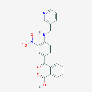 molecular formula C20H15N3O5 B3921188 2-[3-nitro-4-(pyridin-3-ylmethylamino)benzoyl]benzoic acid 