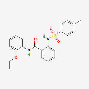 molecular formula C22H22N2O4S B3921195 N-(2-ethoxyphenyl)-2-[(4-methylphenyl)sulfonylamino]benzamide 