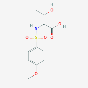 molecular formula C11H15NO6S B039212 3-hydroxy-2-[(4-methoxyphenyl)sulfonylamino]butanoic Acid CAS No. 113793-31-0