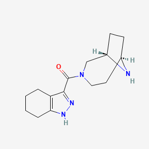 molecular formula C15H22N4O B3921252 3-[rel-(1S,6R)-3,9-diazabicyclo[4.2.1]non-3-ylcarbonyl]-4,5,6,7-tetrahydro-2H-indazole hydrochloride 