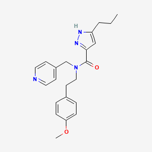 molecular formula C22H26N4O2 B3921256 N-[2-(4-methoxyphenyl)ethyl]-5-propyl-N-(pyridin-4-ylmethyl)-1H-pyrazole-3-carboxamide 