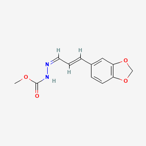 molecular formula C12H12N2O4 B3921278 methyl 2-[3-(1,3-benzodioxol-5-yl)-2-propen-1-ylidene]hydrazinecarboxylate 