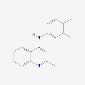 molecular formula C18H18N2 B3921400 N-(3,4-dimethylphenyl)-2-methyl-4-quinolinamine 