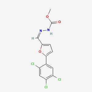 molecular formula C13H9Cl3N2O3 B3921419 methyl 2-{[5-(2,4,5-trichlorophenyl)-2-furyl]methylene}hydrazinecarboxylate 